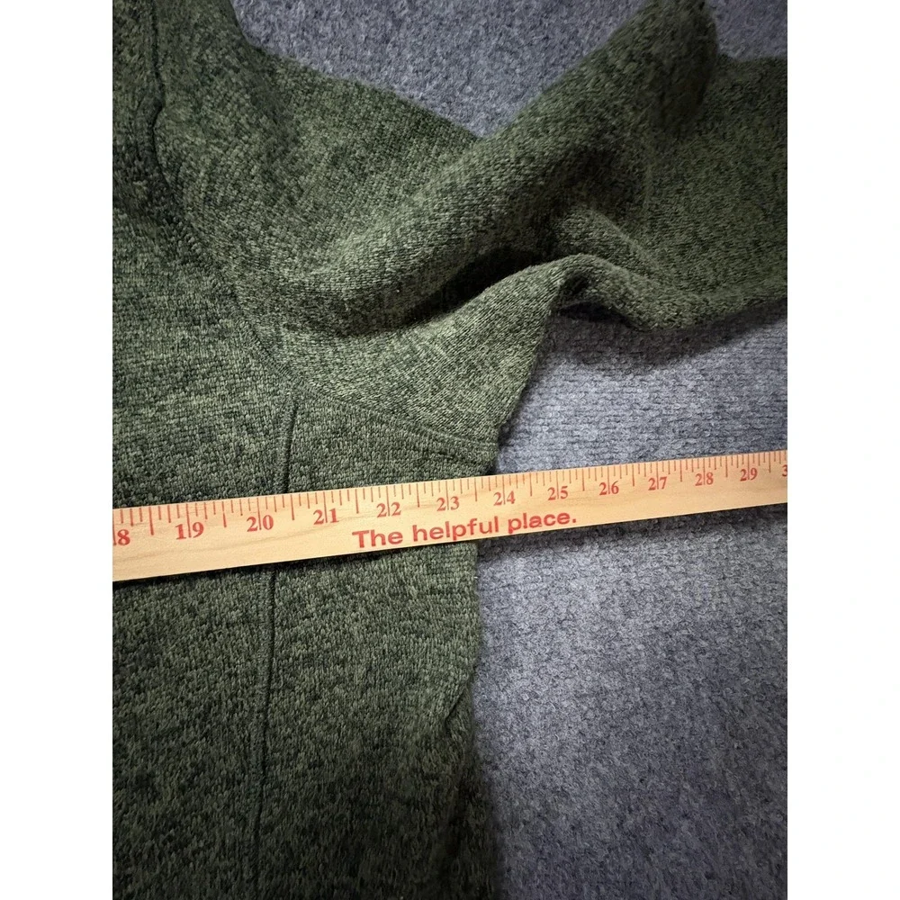 Woolrich Sweater Mens XL Green Fleece Quarter Zip Mock Neck Pullover‎ Zip Pocket